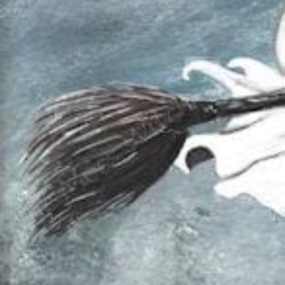 8x10 Fine Art Print, Witch Ghost on a Broomstick Over a Haunted Forest Painting, - Picture 4 of 7